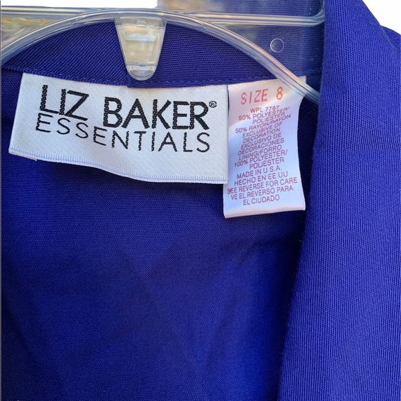 Vintage 80s Liz Baker Essentials Purple Blazer 8 - Picture 7 of 7